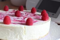 raspberry white choc cheesecake