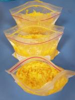 Pureed oranges ready for freezer